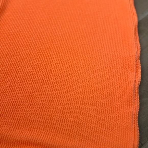 GOOD AMERICAN COVER UP WOMENS ALWAYS FITS MINI DRESS ORANGE-CREAM texture xs s - Picture 6 of 7